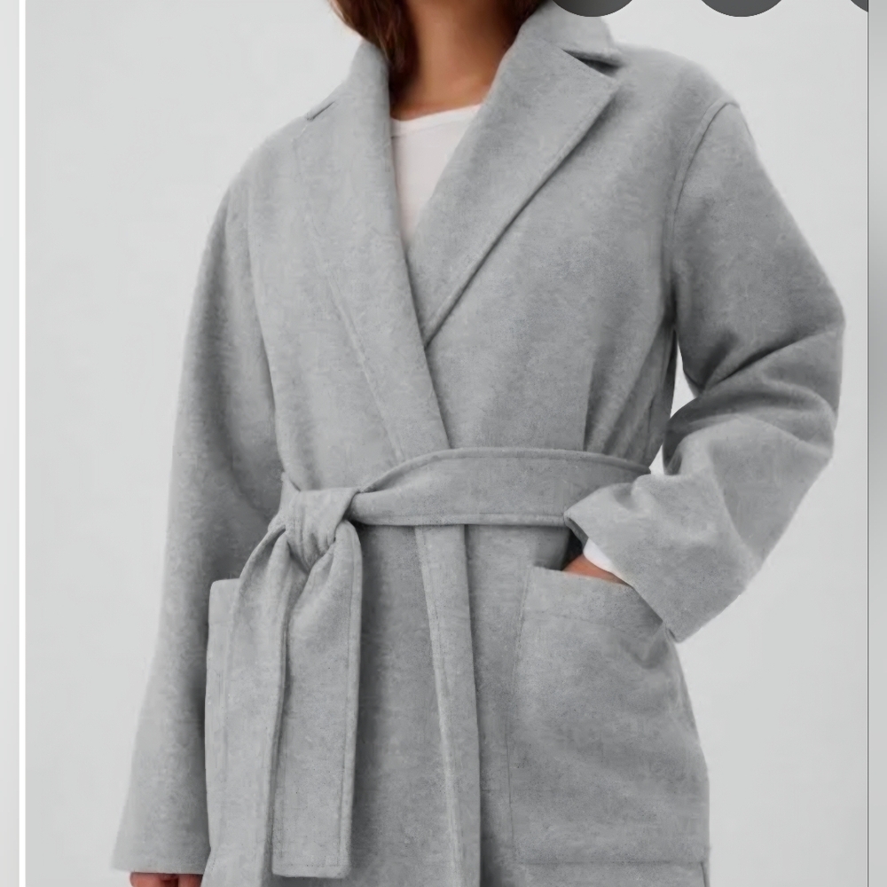 Gap Factory Light Gray Relaxed Topcoat In XXL - Picture 2 of 13
